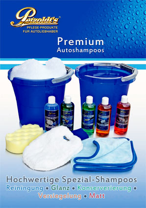 Petzoldt's Fahrzeugpflegeprodukte Premium-Shampoo-Flyer