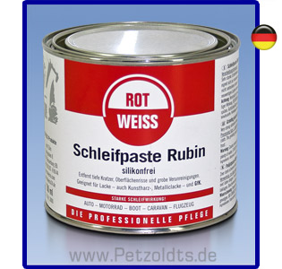 Schleifpaste Rubin, RotWeiss, 750 ml - Petzoldts professionelle...